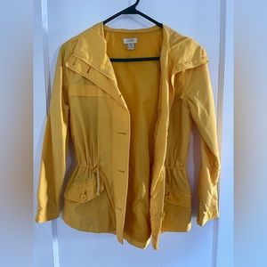 J. Crew yellow rain jacket